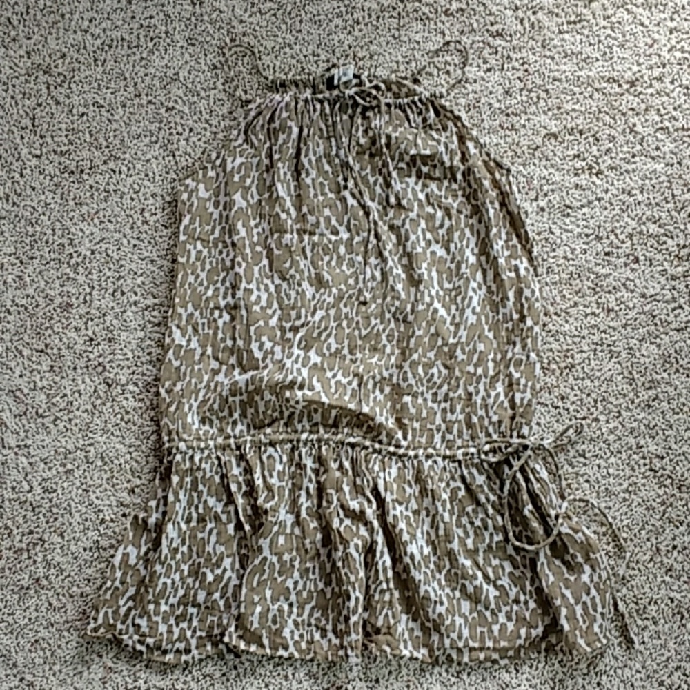 J.Crew printed tank with tie waist Small